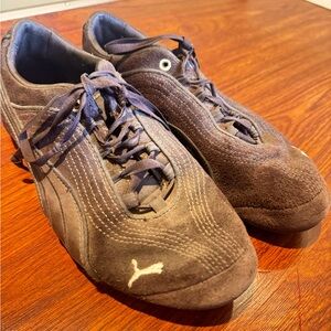 Brown Puma Women’s Retro Athletic Sneakers